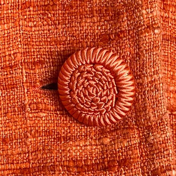 Trina Turk Coral Silk Short Sleeve Blazer Suit Jacket - Picture 4 of 11